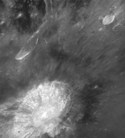 Aristarchus crater and nearby Schroter's Valley rille 
