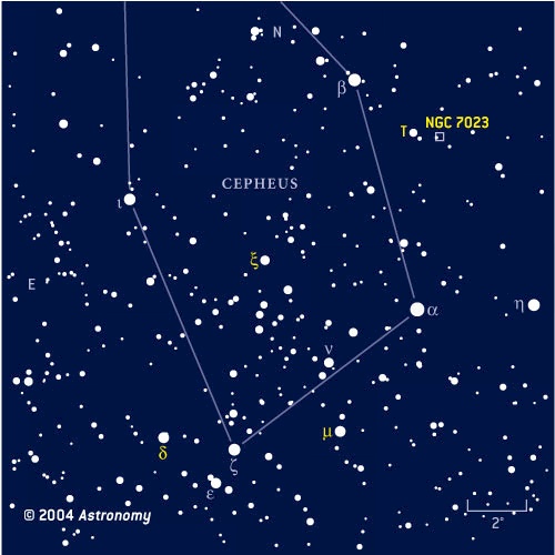 Iris Nebula finder chart
