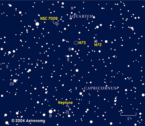 Saturn Nebula finder chart