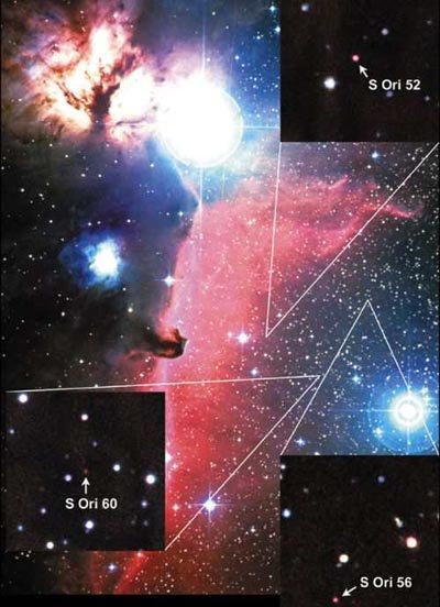 Possible Planets Near the Horsehead Nebula