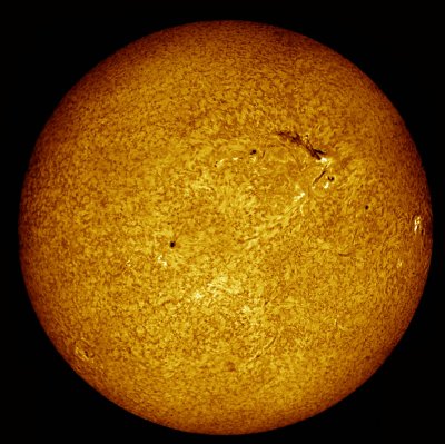 The sun on 5 November 2000