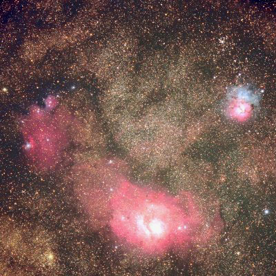 M8, M20, and NGC 6559