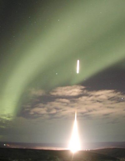 Rocket Launch from Poker Flats Research Range in Alaska.