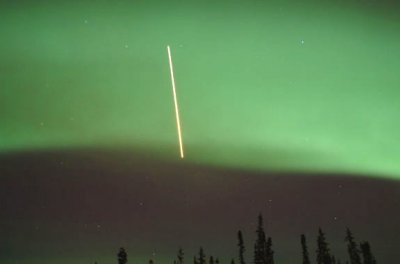 HIBAR Rocket Passing Through Aurora