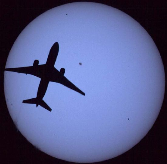Mercury Transit with Airplane, 7 May 03, Germany
