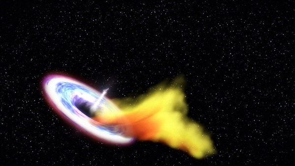 black hole eats star