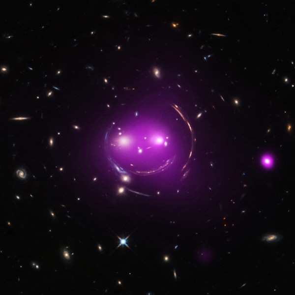 This group of galaxies has been nicknamed the "Cheshire Cat" because of its resemblance to a smiling feline.