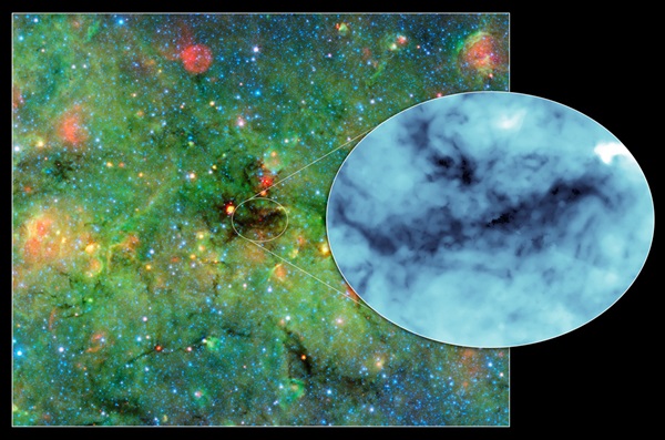 Astronomers have found cosmic clumps so dark, dense, and dusty that they throw the deepest shadows ever recorded.