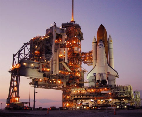 Discovery on the pad