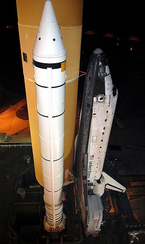 Discovery on the pad