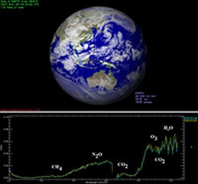 Venus Express' first image of Earth