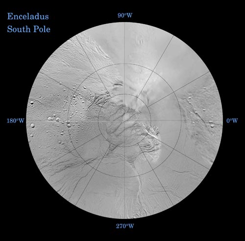 Enceladus south pole