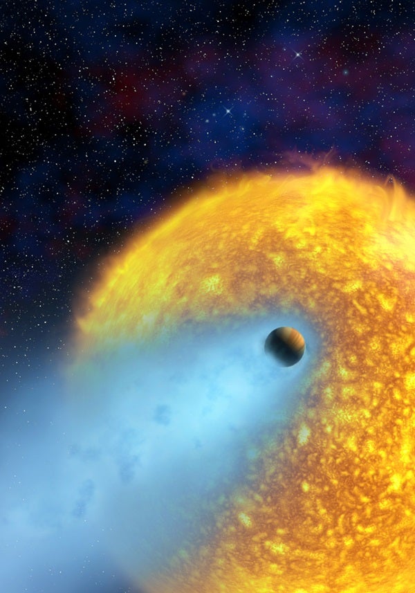 Evaporating exoplanet