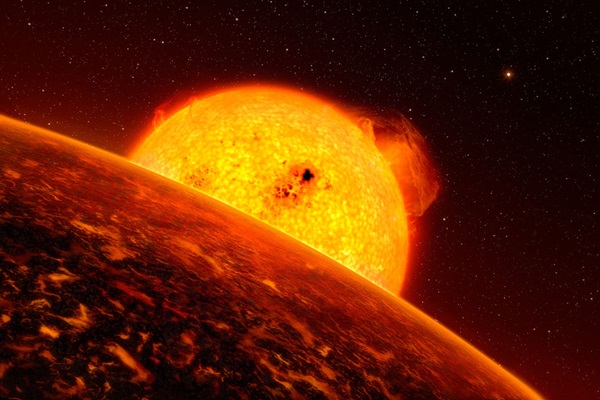 artist's impression of exoplanet Corot-7b