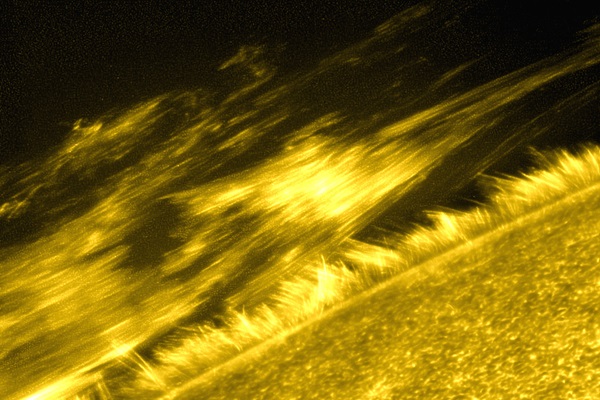 filament on limb of Sun