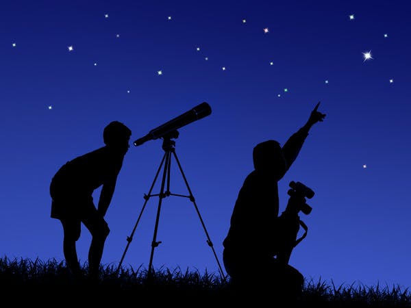 night observing with telescope