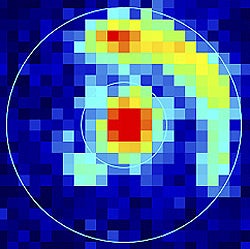 Close-up of record Einstein ring