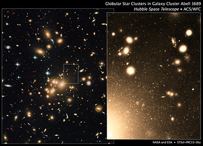 Globular clusters in Abell 1689