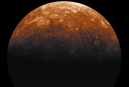 Mercury, the planet closest to the Sun.