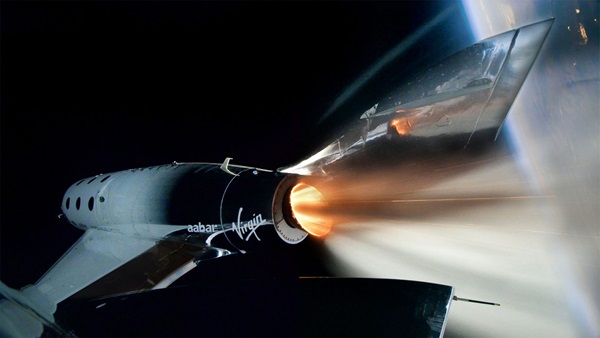 SpaceShipTwo in powered flight