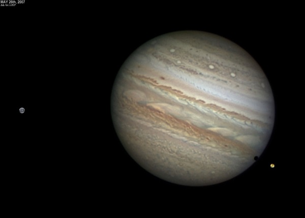 Jupiter, Ganymede, and Io