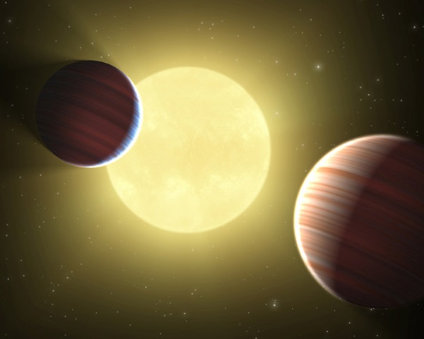 Two planets transiting same star
