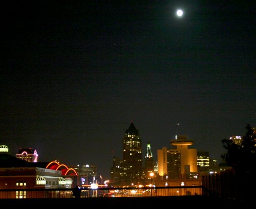 The Full Moon above Milwaukee