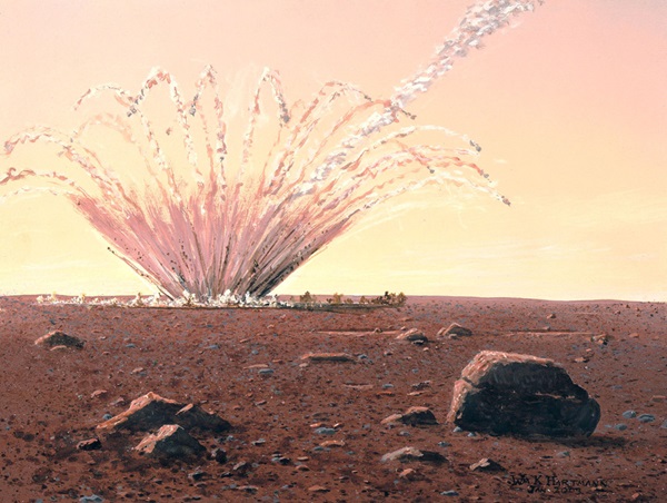 Mars impact explosion
