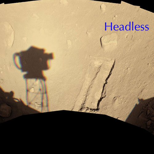 Mars Phoenix lander Headless rock
