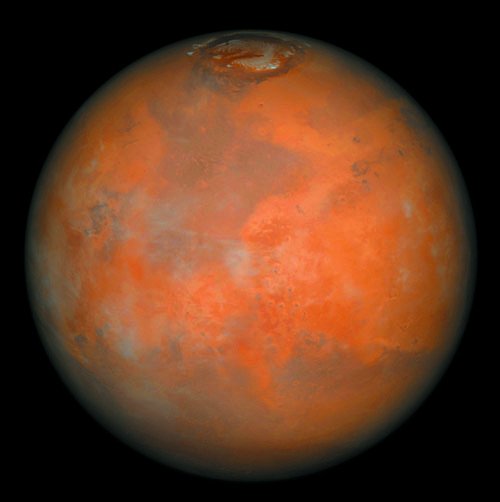Mars, the fourth planet from the sun.