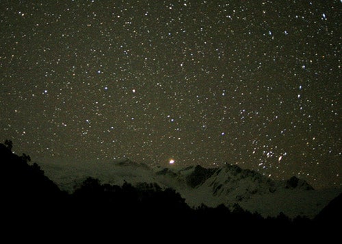 Mars above Rob Roy Glacier