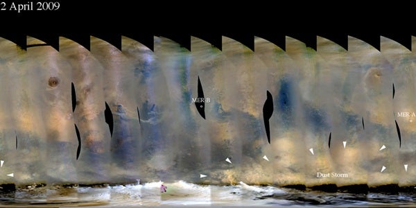 Martian dust storm