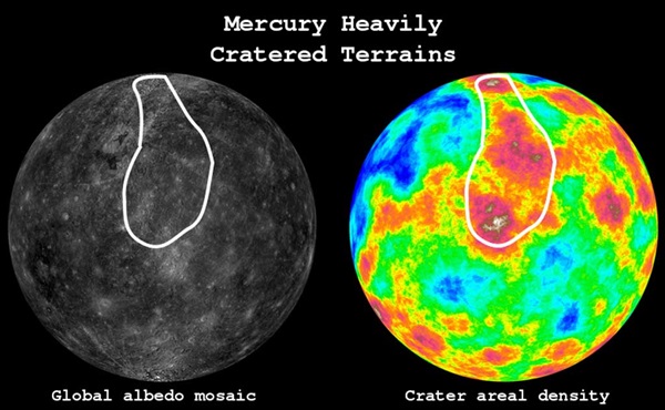 mercury cratered terrain