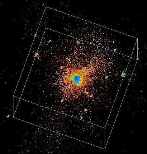 Merging galaxies simulation