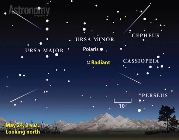 The year's best meteor shower could occur May 24, 2014.