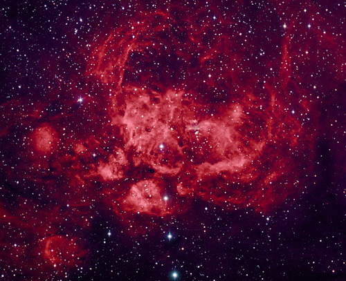 Emission nebula NGC 6357 in Scorpius