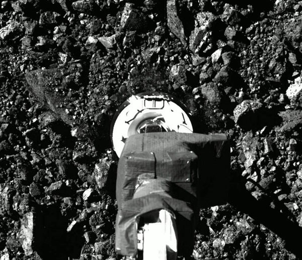 Osiris Rex collects samples from asteroid Bennu