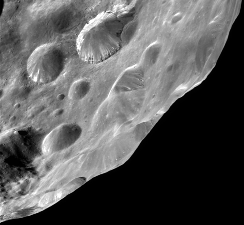 Phoebe layered crater