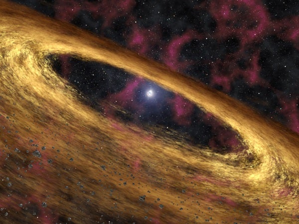 Dusty debris