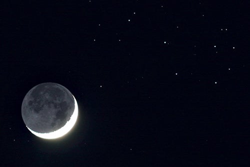 The Moon and the Pleiades