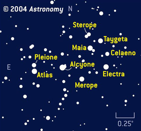 M45 star chart