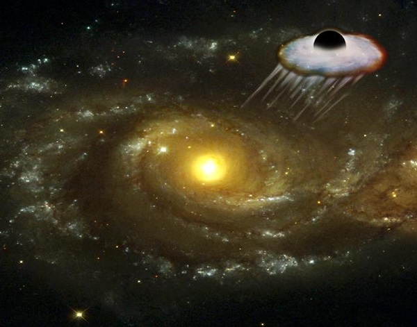 black hole ejected from galaxy