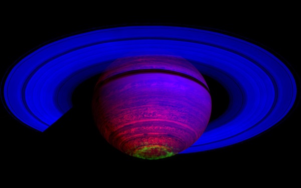 Saturn aurora November 1, 2008