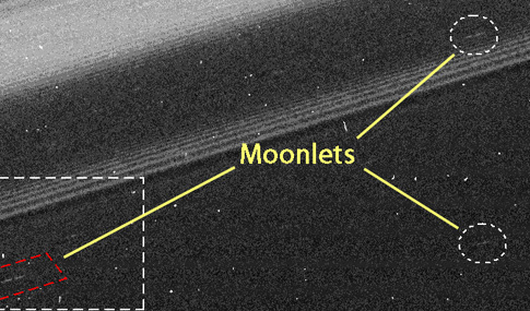 moonlets in Saturn's outermost "A" ring