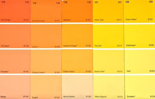 September 2010 color chart