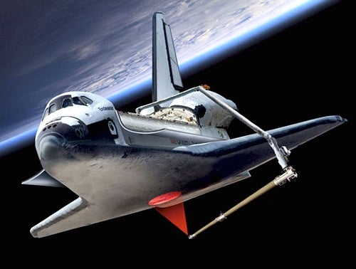Shuttle extension boom