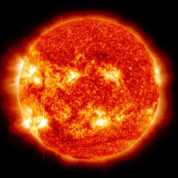 A composite image of the Sun taken by ASA's Solar Dynamics Observatory.