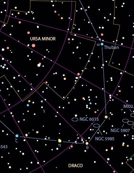 Thuban in the constellation Draco