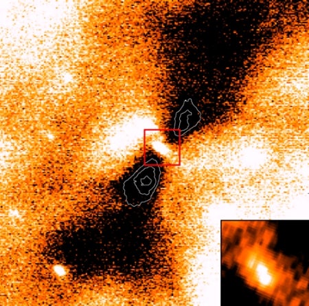 Disk silhouette in M17