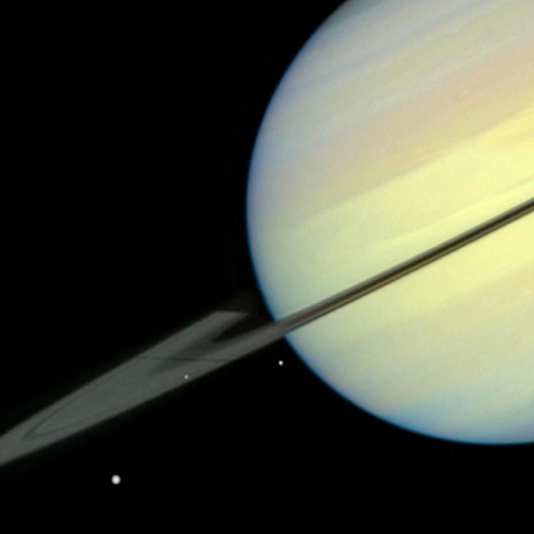 Hubble's view of Saturn and its moons